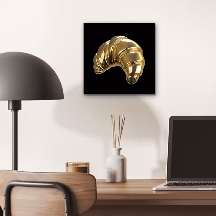 Croissant - Brood - Goud - Zwart aluminium wit klein -sfeer5