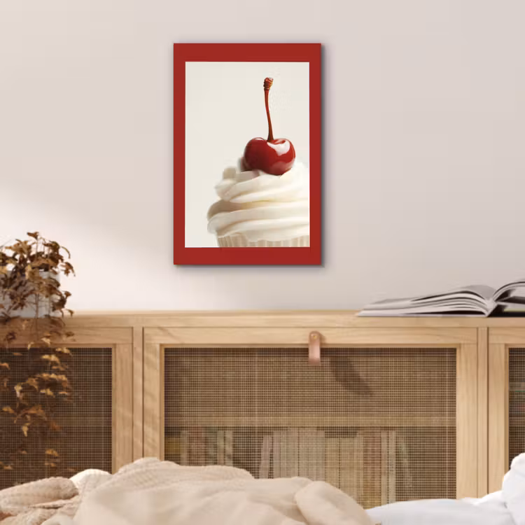 Cupcake - Kers - Rood aluminium wit klein -sfeer3