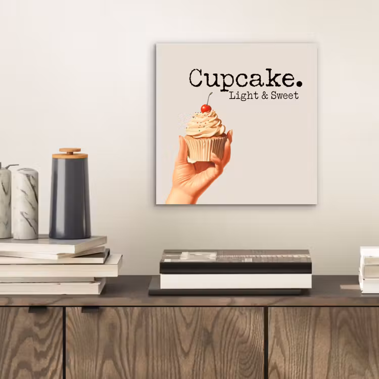 Cupcake - Zoet - Kers aluminium wit klein -sfeer1