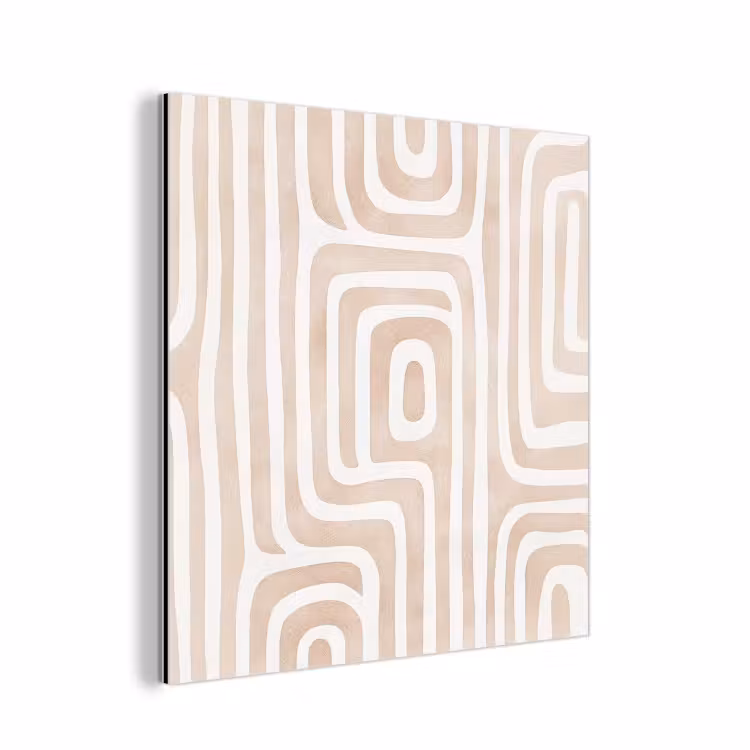 Decoratief - Labyrint - Beige aluminium wit klein -3d