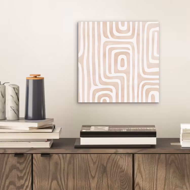 Decoratief - Labyrint - Beige aluminium wit klein -sfeer1