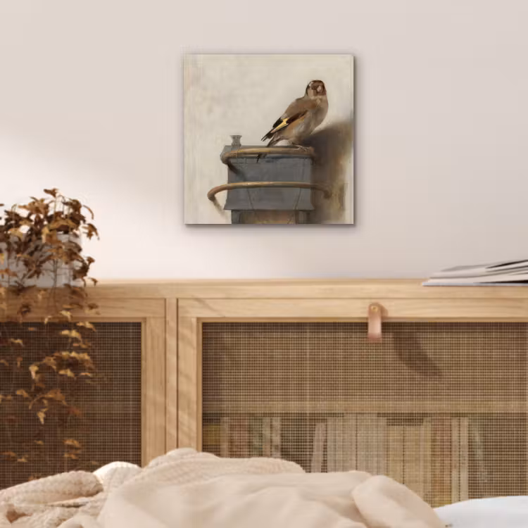 Het puttertje - Carel Fabritius aluminium wit klein -sfeer3