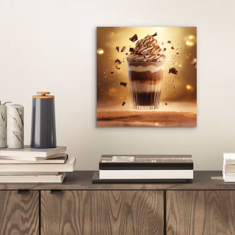 Dessert - Chocolade - Zoet - Eten aluminium wit klein -sfeer1