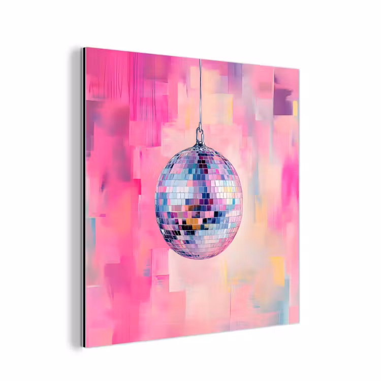 Discobal - Pink - Verf aluminium wit klein -3d