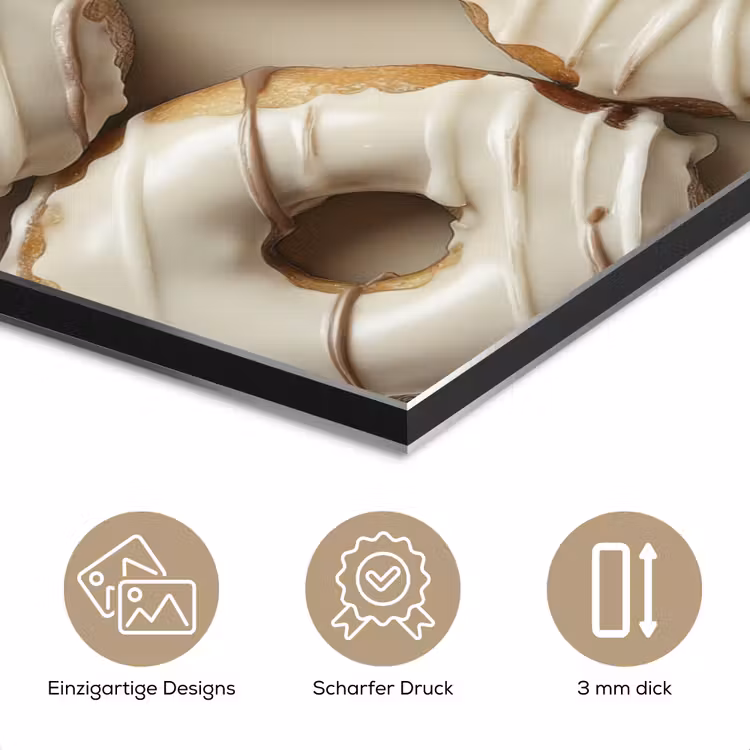 Donuts - Chocolade - Wit - Beige aluminium wit klein -closeup_DE