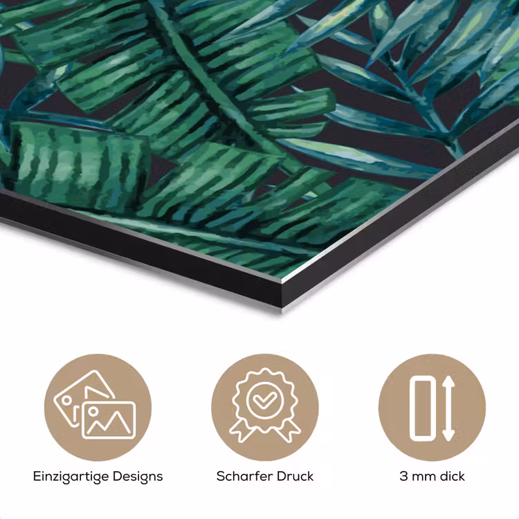 Jungle - Bladeren - Tropisch aluminium wit klein -closeup_DE