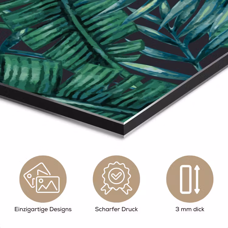 Jungle - Bladeren - Tropical aluminium wit klein -closeup_DE