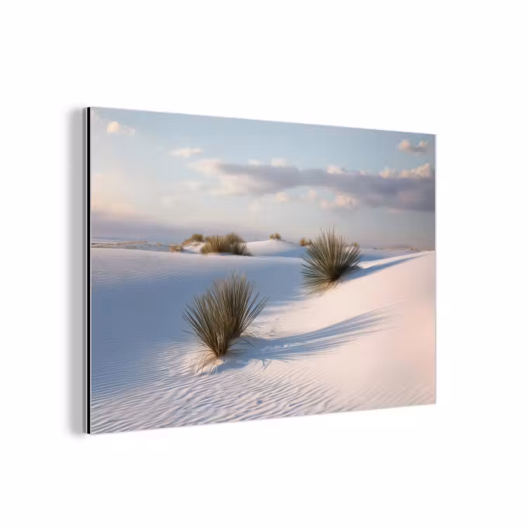 Duinen - Gras - Wolken - Beige aluminium wit klein -3d