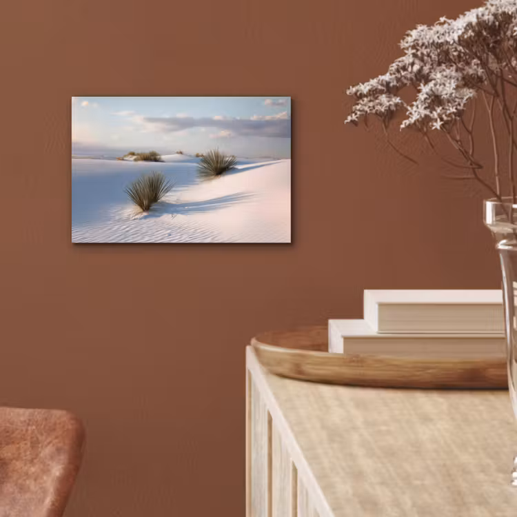 Duinen - Gras - Wolken - Beige aluminium wit klein -sfeer4