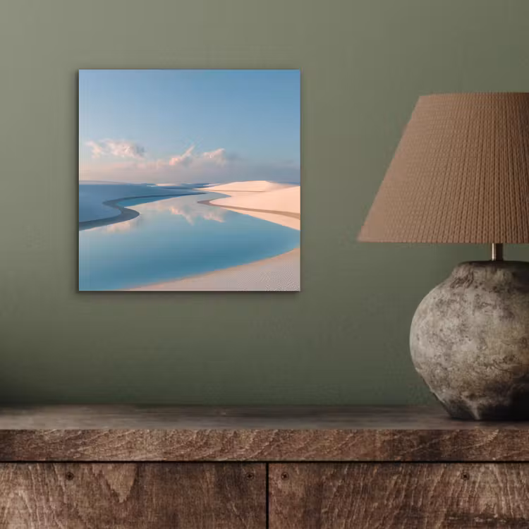 Duinen - Waterplas - Oneindige rust aluminium wit klein -sfeer2