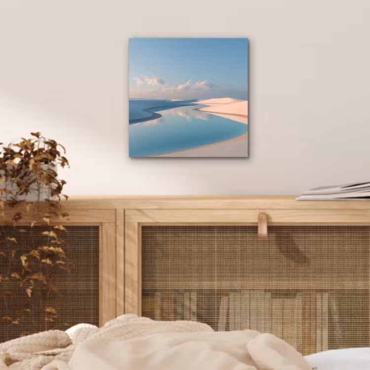 Duinen - Waterplas - Oneindige rust aluminium wit klein -sfeer3