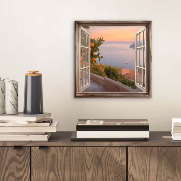 Doorkijk - Uitzicht - Meer - Landschap aluminium wit klein -sfeer1