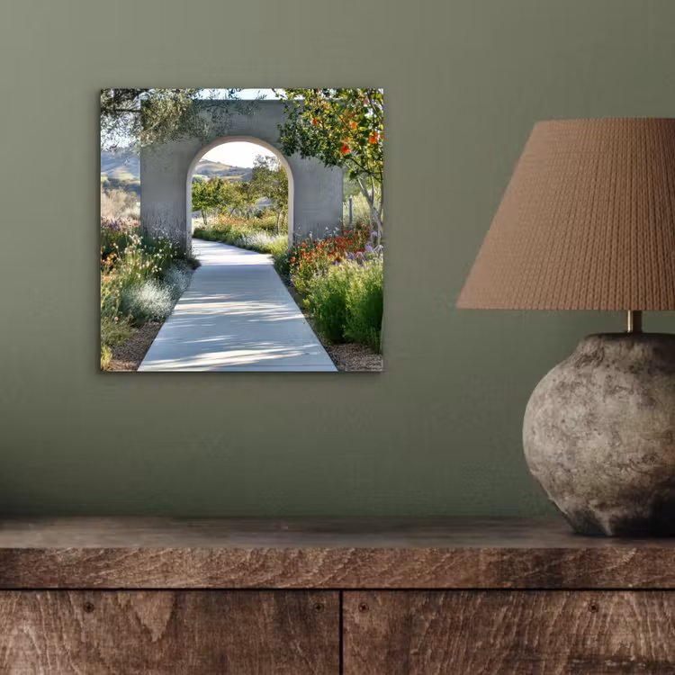 Doorkijk - Pad - Beton - Landschap aluminium wit klein -sfeer2
