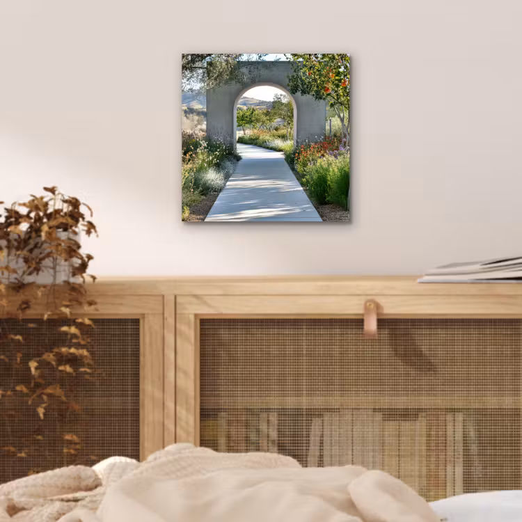 Doorkijk - Pad - Beton - Landschap aluminium wit klein -sfeer3