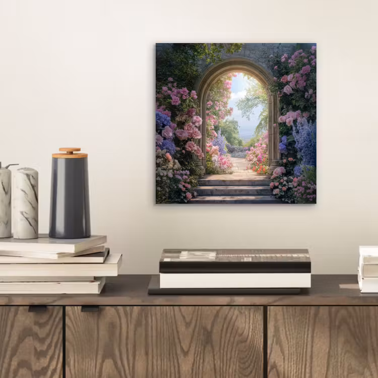 Doorkijk - Rozen - Vintage - Bloemen aluminium wit klein -sfeer1