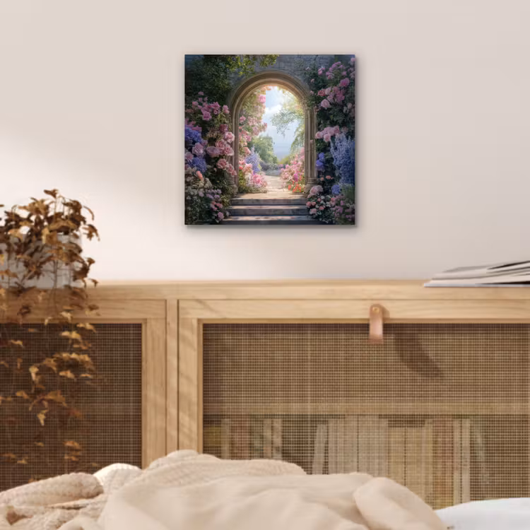 Doorkijk - Rozen - Vintage - Bloemen aluminium wit klein -sfeer3