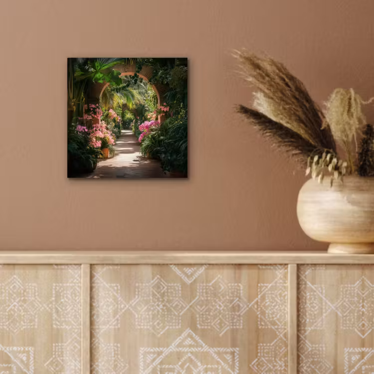 Doorkijk - Tropisch - Bloemen - Natuur aluminium wit klein -sfeer4