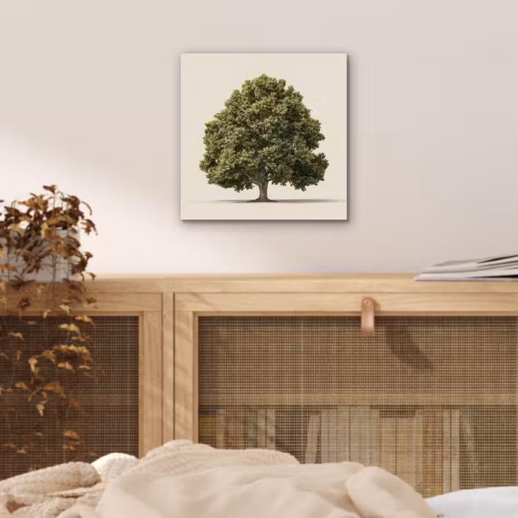 Eikenboom - Groen - Lichte achtergrond aluminium wit klein -sfeer3