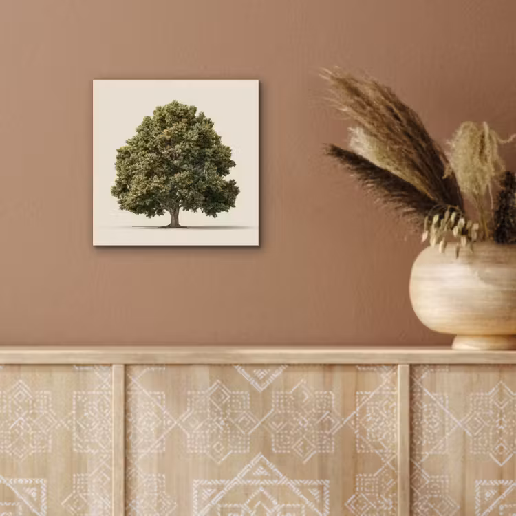 Eikenboom - Groen - Lichte achtergrond aluminium wit klein -sfeer4
