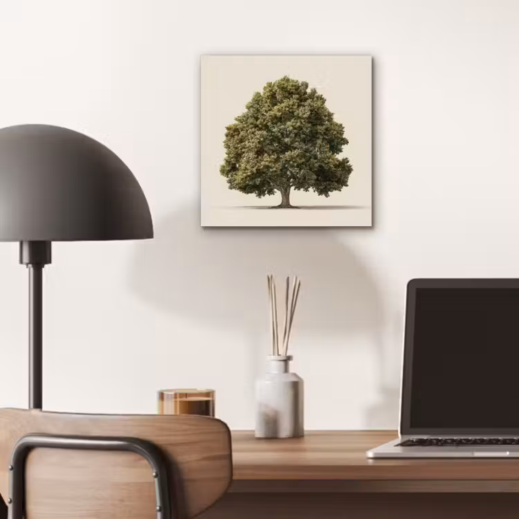 Eikenboom - Groen - Lichte achtergrond aluminium wit klein -sfeer5