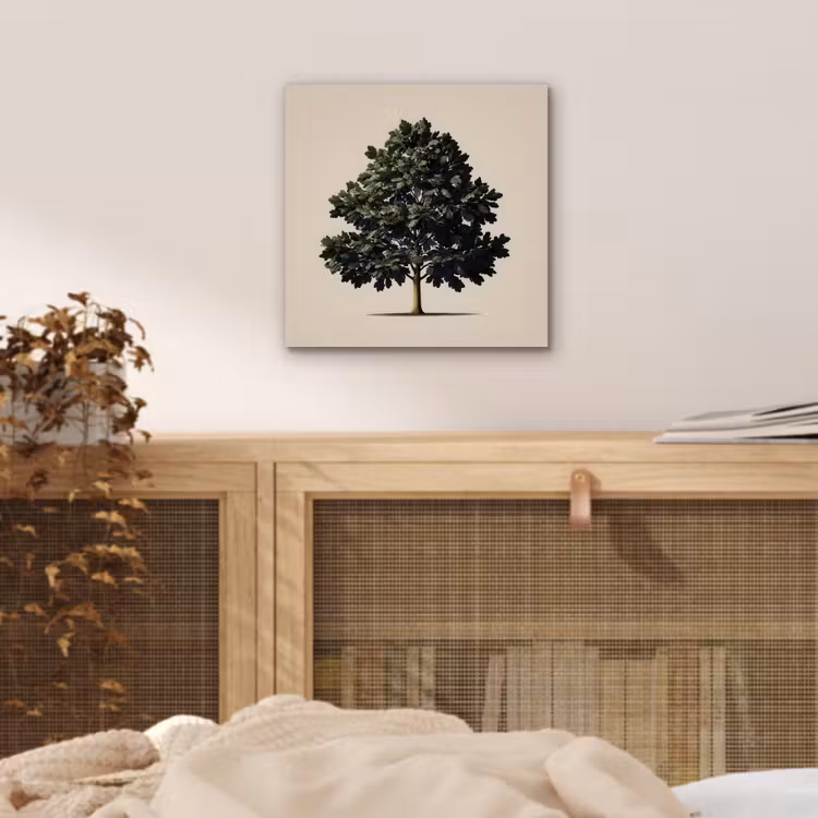 Eikenboom - Schaduw - Egaal aluminium wit klein -sfeer3