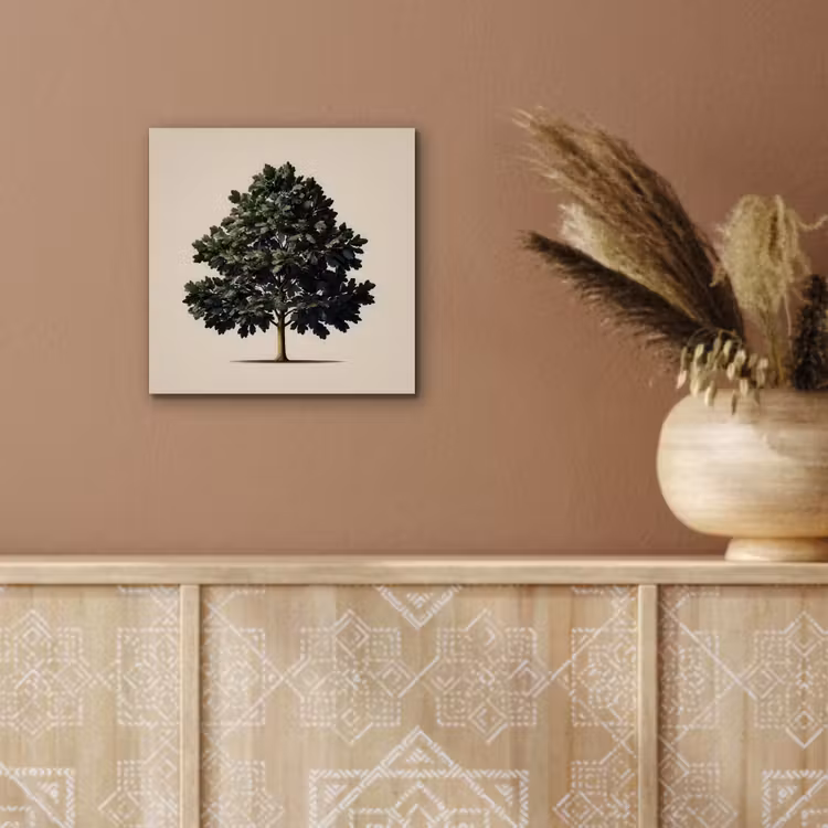 Eikenboom - Schaduw - Egaal aluminium wit klein -sfeer4