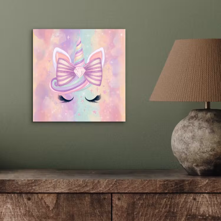 Eenhoorn - Glitters - Regenboog - Pastel aluminium wit klein -sfeer2