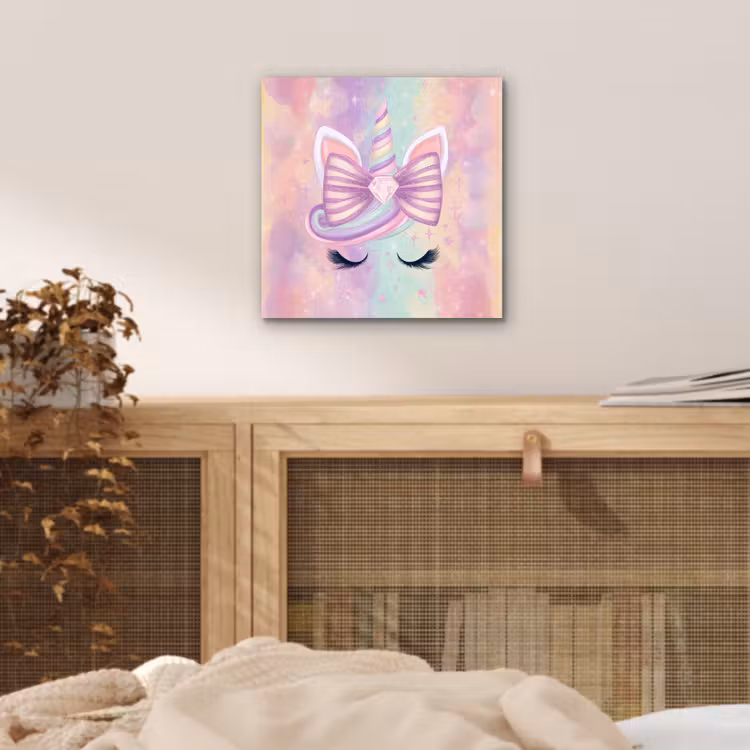 Eenhoorn - Glitters - Regenboog - Pastel aluminium wit klein -sfeer3