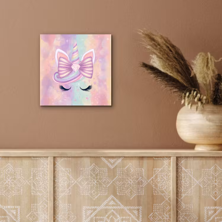 Eenhoorn - Glitters - Regenboog - Pastel aluminium wit klein -sfeer4