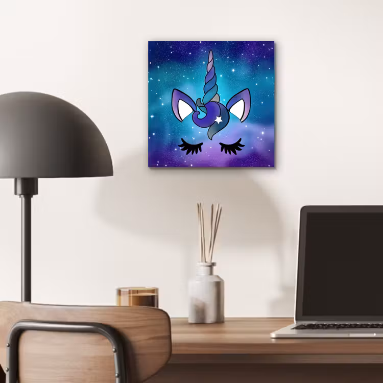 Eenhoorn - Sterrenhemel - Ster - Blauw aluminium wit klein -sfeer5