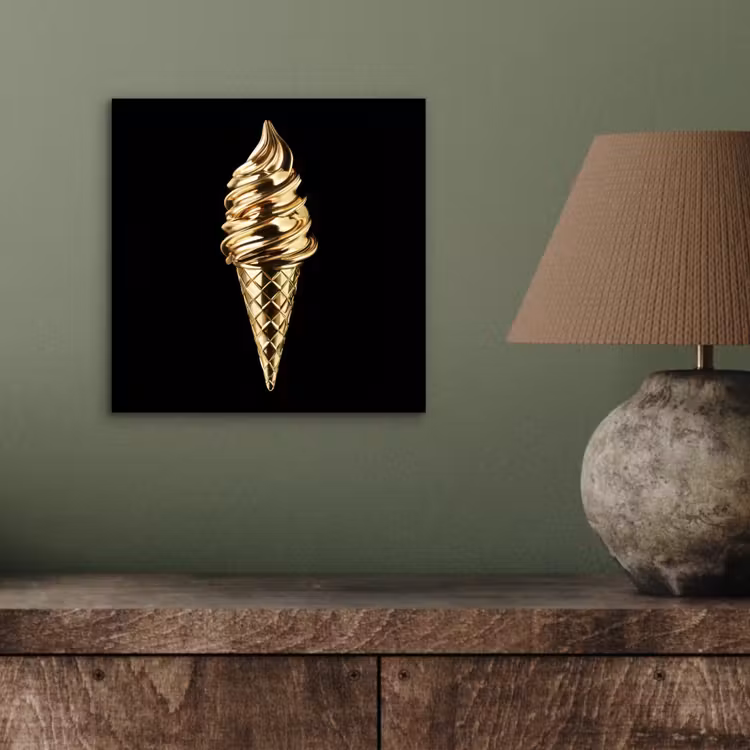 Ijs - Goud - Zwart - Eten aluminium wit klein -sfeer2