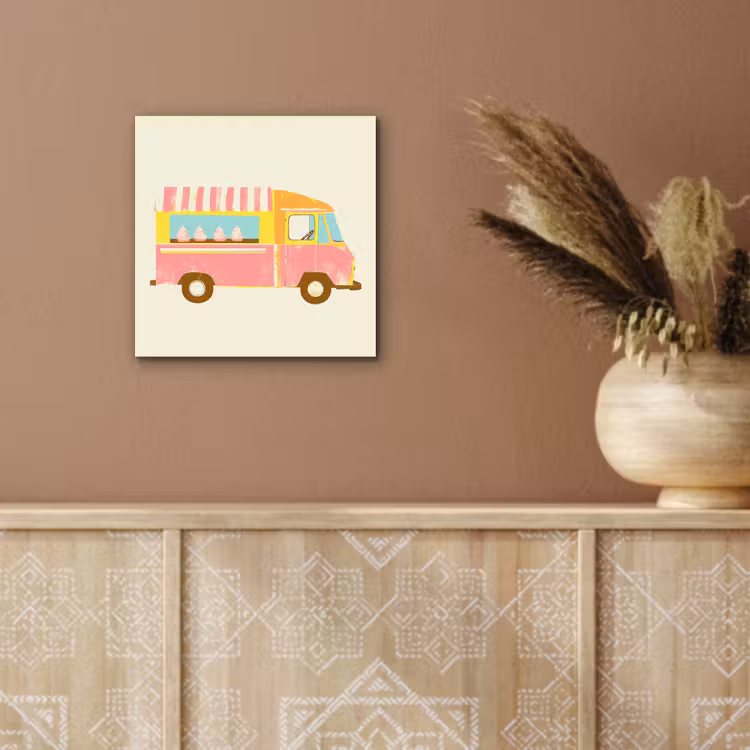 Ijskar - Retro - Softijsjes - Roze aluminium wit klein -sfeer4