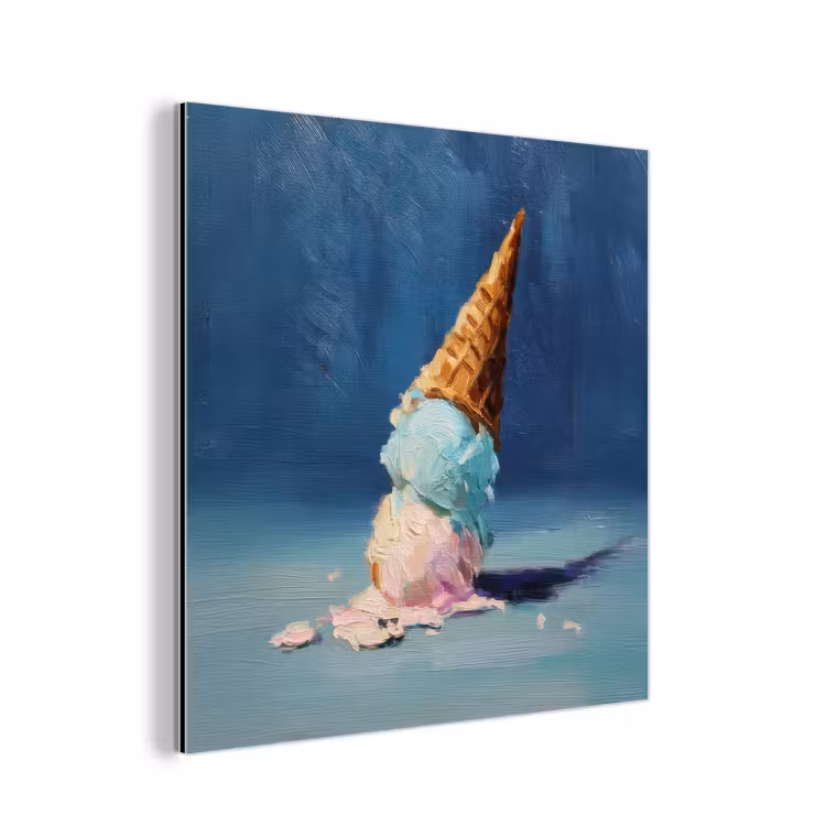 Ijshoorn - Bolletjes - Smelt - Roze aluminium wit klein -3d