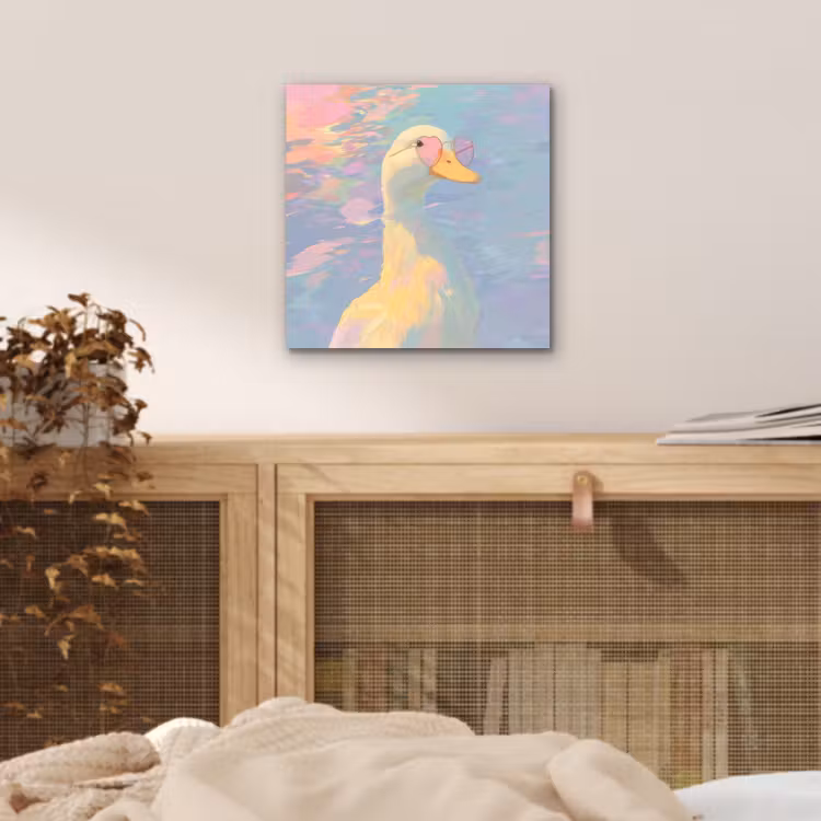 Eend - Zonnebril - Water aluminium wit klein -sfeer3