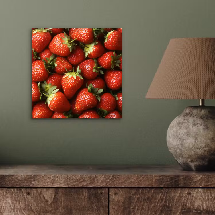 Aardbei - Fruit - Rood aluminium wit klein -sfeer2