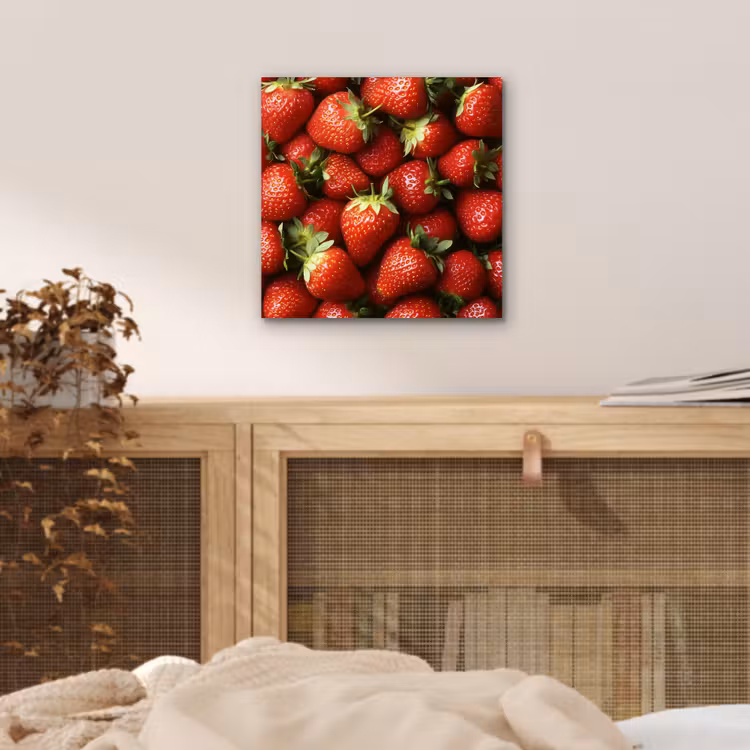 Aardbei - Fruit - Rood aluminium wit klein -sfeer3