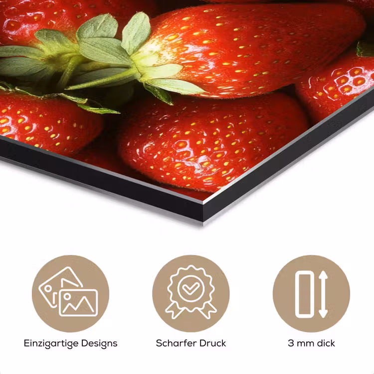 Aardbei - Fruit - Rood aluminium wit klein -closeup_DE