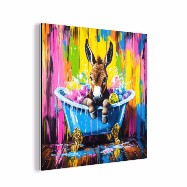 Ezel - Badkuip - Roze - Schuim aluminium wit klein -3d