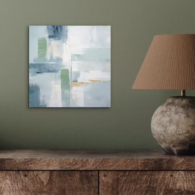 Verf - Moderne kunst - Abstract - Grijs aluminium wit klein -sfeer2