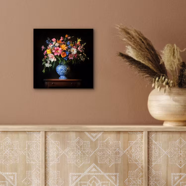 Kleur - Vaas - Bloemen - Boeket aluminium wit klein -sfeer4
