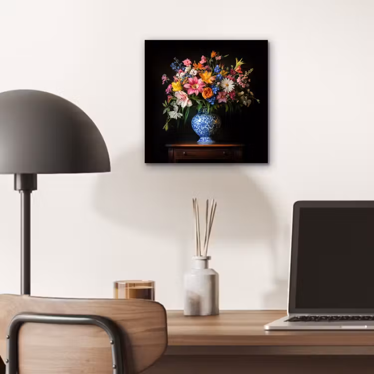 Kleur - Vaas - Bloemen - Boeket aluminium wit klein -sfeer5