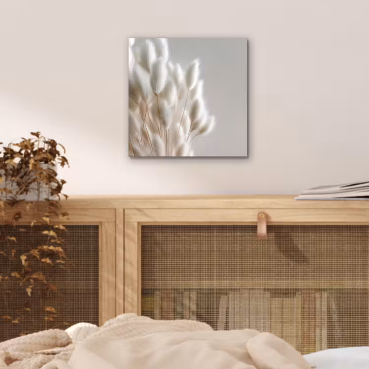 Pluimen - Beige - Minimalistisch aluminium wit klein -sfeer3