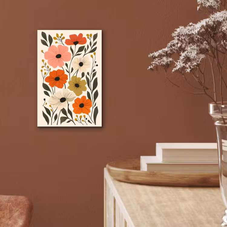Veldbloemen - Stengels - Blaadjes - Groen aluminium wit klein -sfeer4