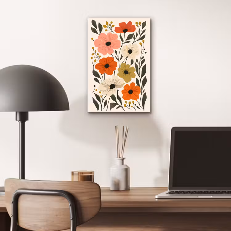 Veldbloemen - Stengels - Blaadjes - Groen aluminium wit klein -sfeer5