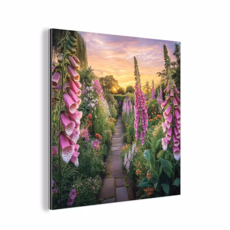 Vingerhoedskruid - Bloemen - Tuin aluminium wit klein -3d