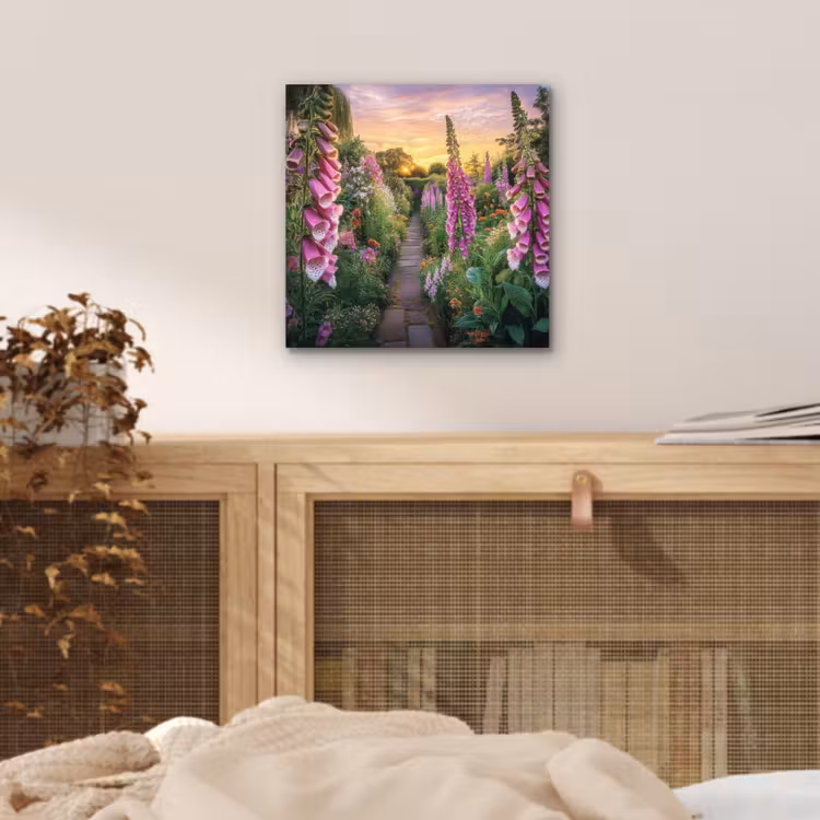 Vingerhoedskruid - Bloemen - Tuin aluminium wit klein -sfeer3