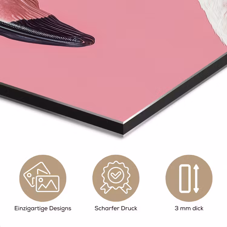 Flamingo - Roze - Koksmuts - Vogel aluminium wit klein -closeup_DE