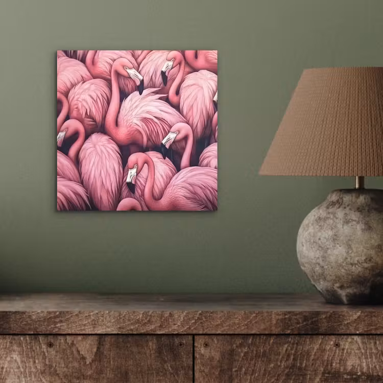 Flamingo - Roze - Dieren aluminium wit klein -sfeer2