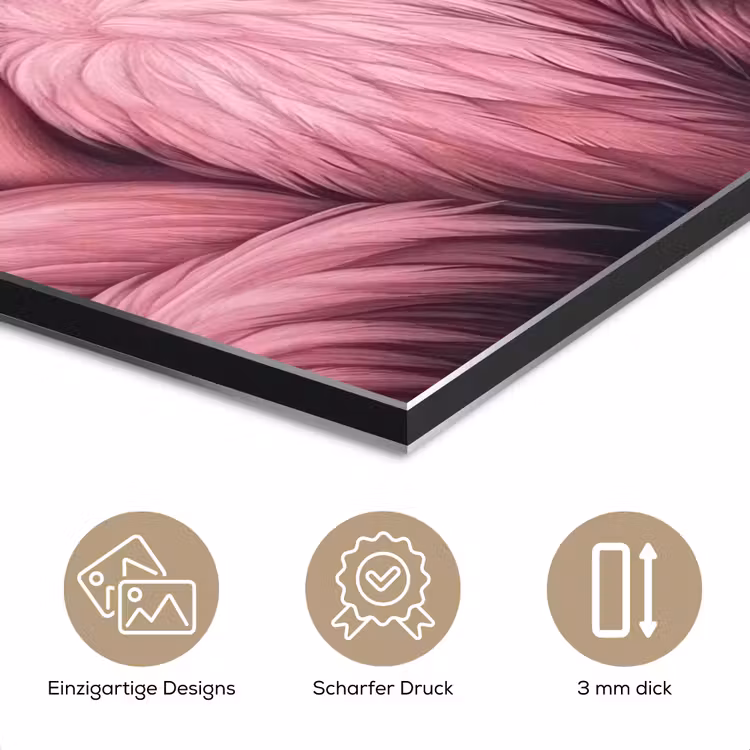 Flamingo - Roze - Dieren aluminium wit klein -closeup_DE