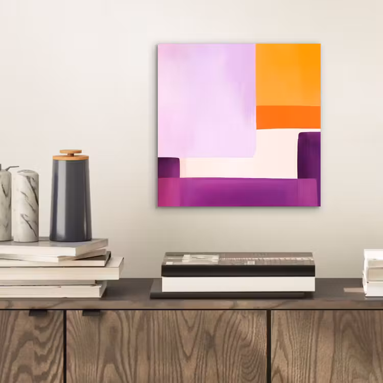 Vlakken - Abstract - Rechthoekig - Oranje aluminium wit klein -sfeer1